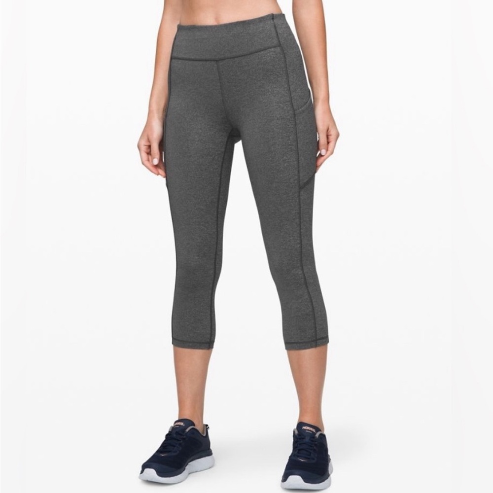 Lululemon Speed Up Crop 21"‎ Grey Running Pants size 8